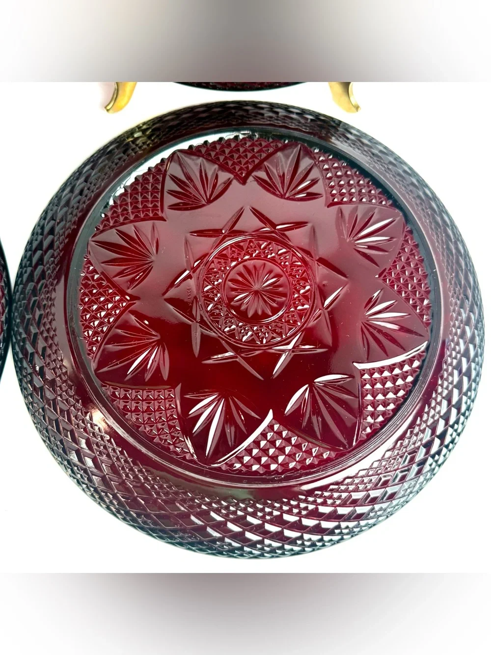 4 VTG Luminarc Cristal D'Arques Durand Ruby Red Glass 10